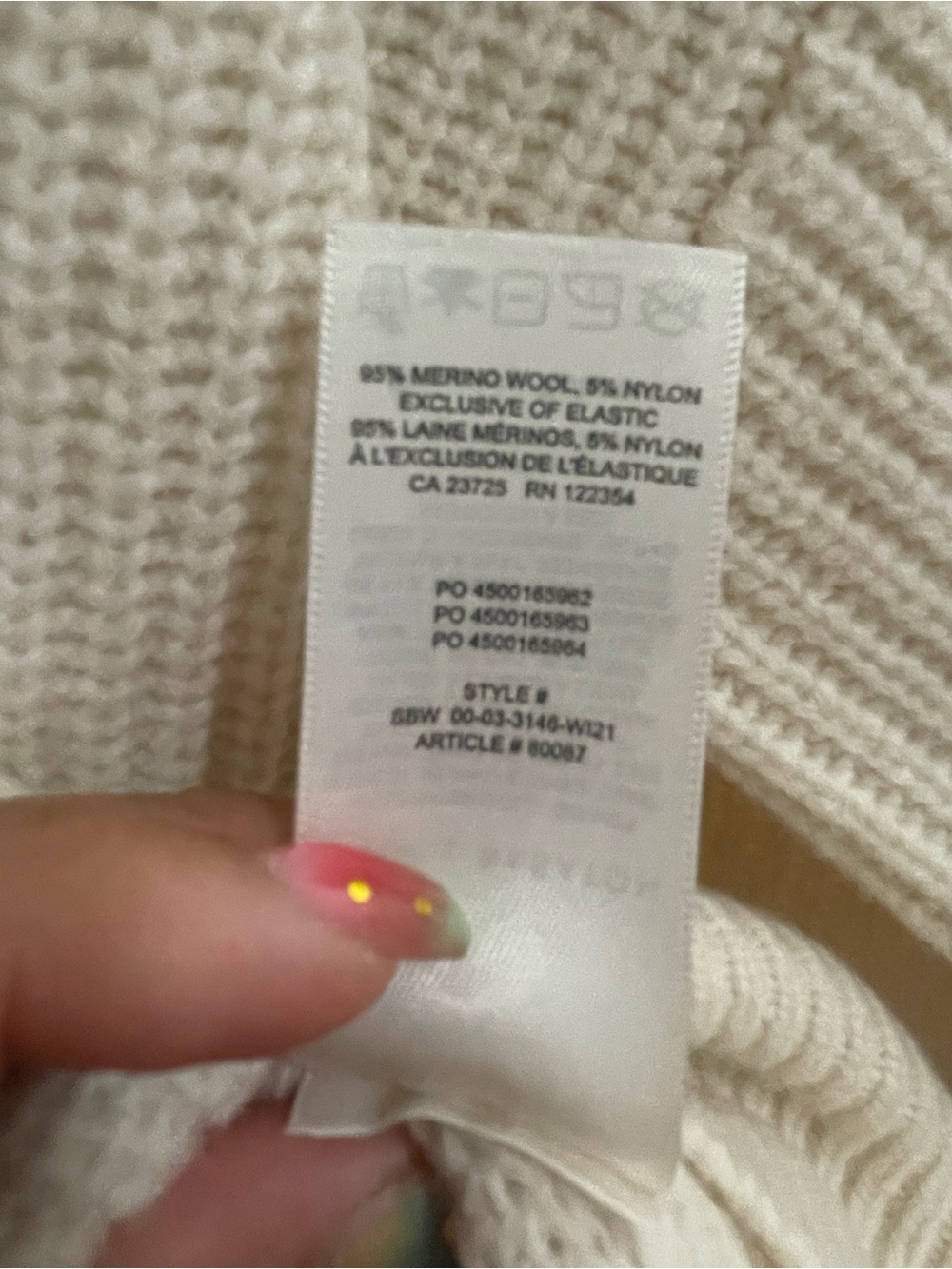Babaton Cream Ribbed V‑Neck Button Front Cardigan - Picture 5 of 5